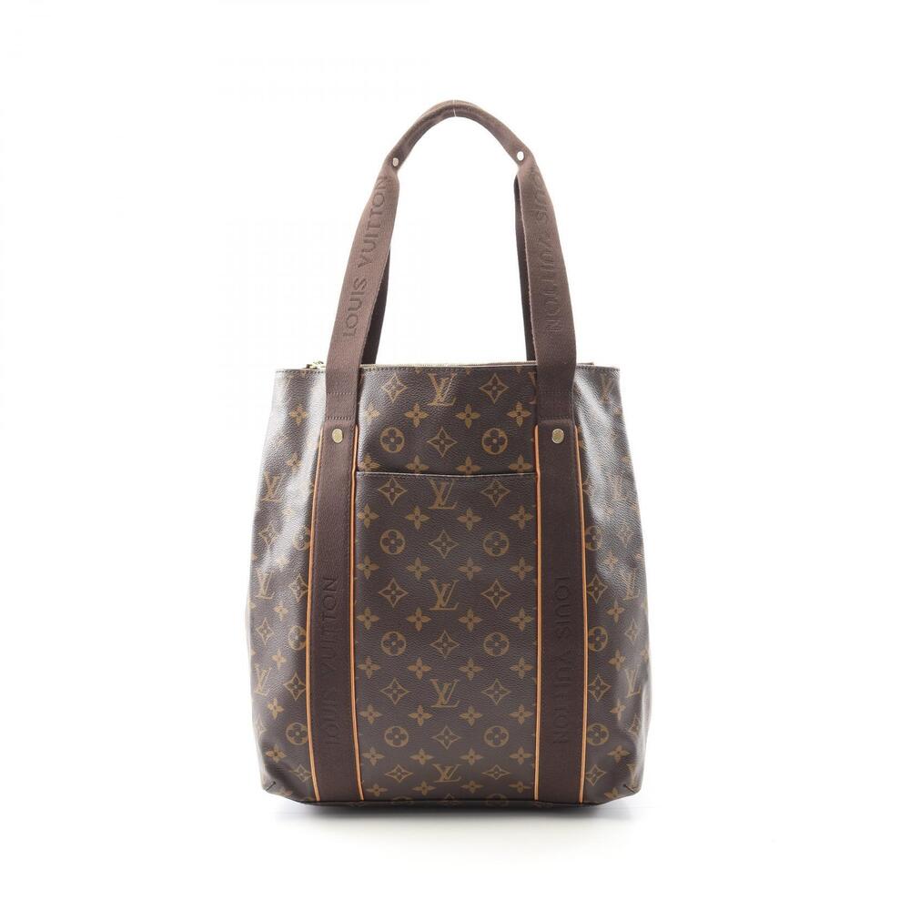 Louis Vuitton Cabas Bobour Tote Bag Canvas Leather Monogram Brown